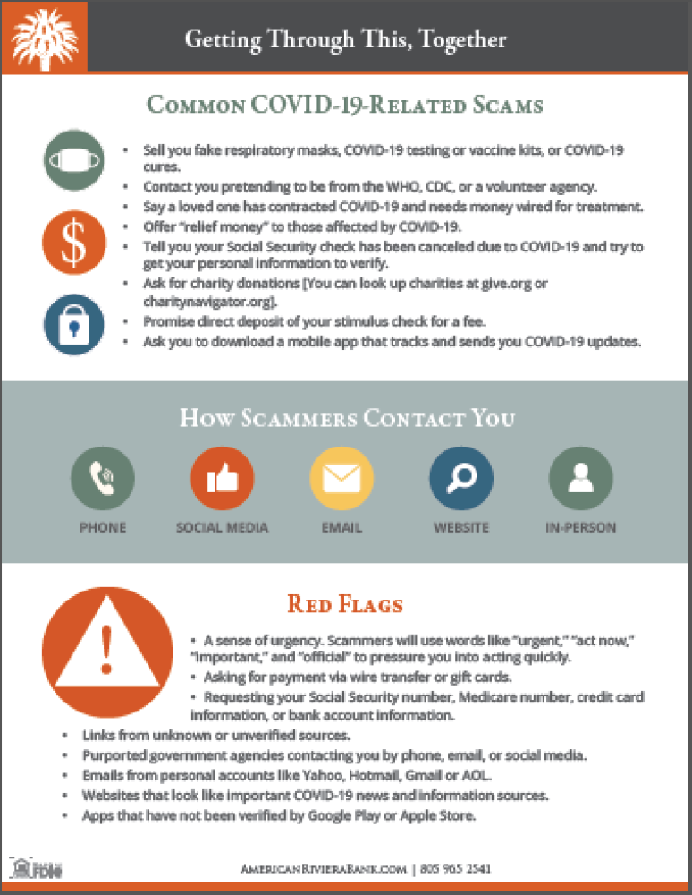 Common COVID-19-related scams